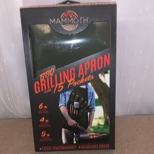 Mammoth BBQ Grilling Apron with 15 Pockets